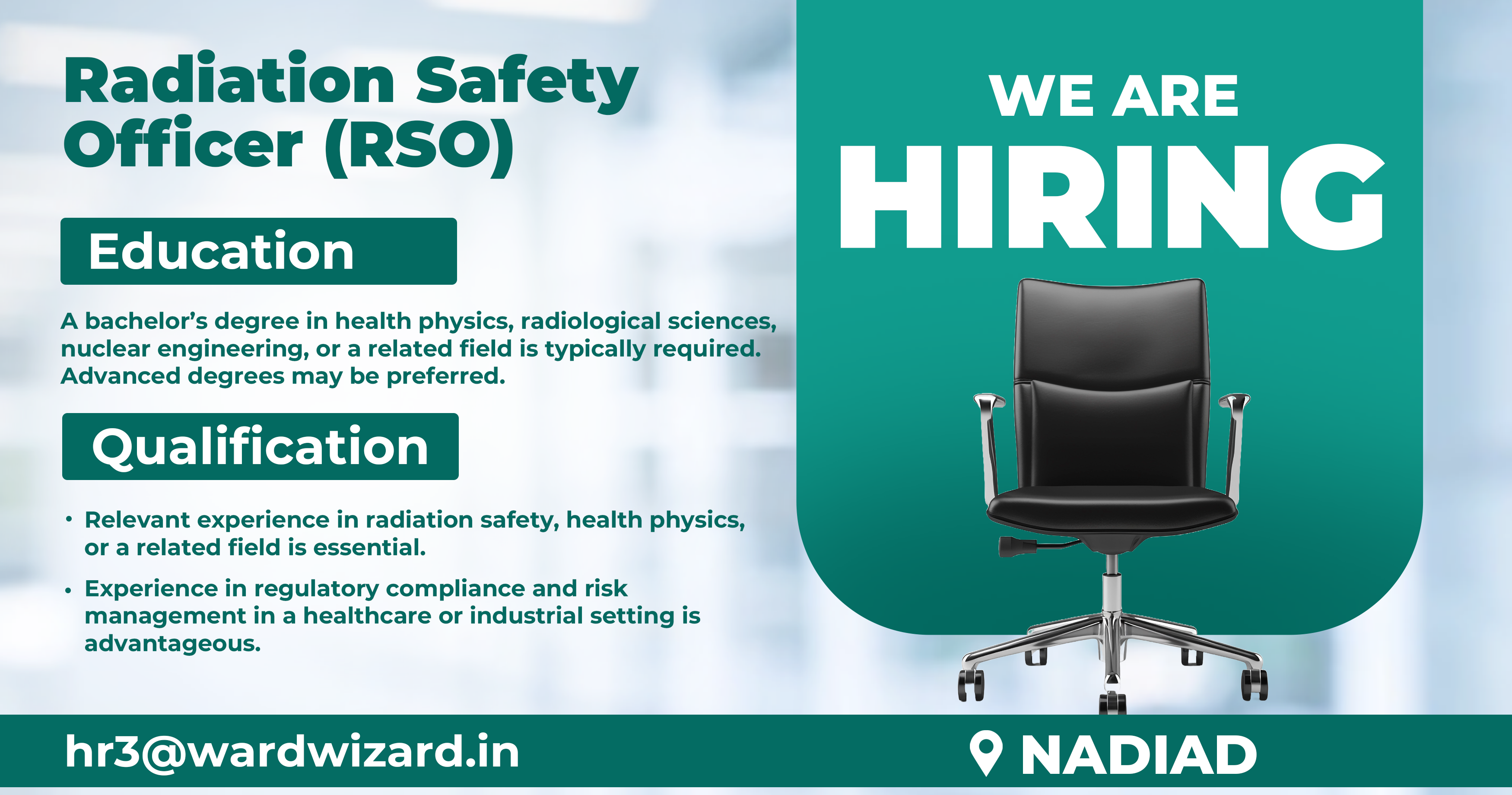 Radiation Safety Officer (RSO)